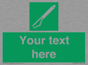 Custom sign safe condition Line throwing appliance